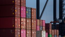 Shipping containers at the Bayport Container Terminal at the port of Houston in Seabrook, Texas, US, on Thursday, May 22, 2025. US businesses are under mounting pressure to import goods while President Donald Trump's higher tariffs are on pause, and they're simultaneously navigating increasingly complex filing rules when their cargo crosses the border.