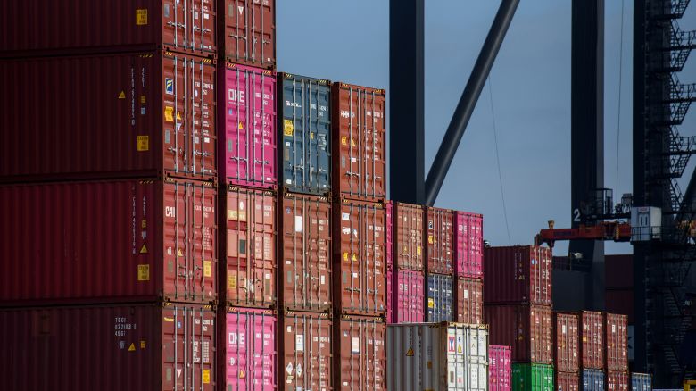 Shipping containers at the Bayport Container Terminal at the port of Houston in Seabrook, Texas, US, on Thursday, May 22, 2025. US businesses are under mounting pressure to import goods while President Donald Trump's higher tariffs are on pause, and they're simultaneously navigating increasingly complex filing rules when their cargo crosses the border.
