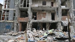 A local resident of a multistory residential building clears debris from his flat damaged following a drone strike in Kyiv on May 25, 2025, amid Russian invasion in Ukraine. Russia launched a record number of drones against Ukraine and killed 12 people across the country, officials said on May 25, even as Kyiv and Moscow completed their biggest prisoner exchange since the start of the war. (Photo by Sergei SUPINSKY / AFP) (Photo by SERGEI SUPINSKY/AFP via Getty Images)          