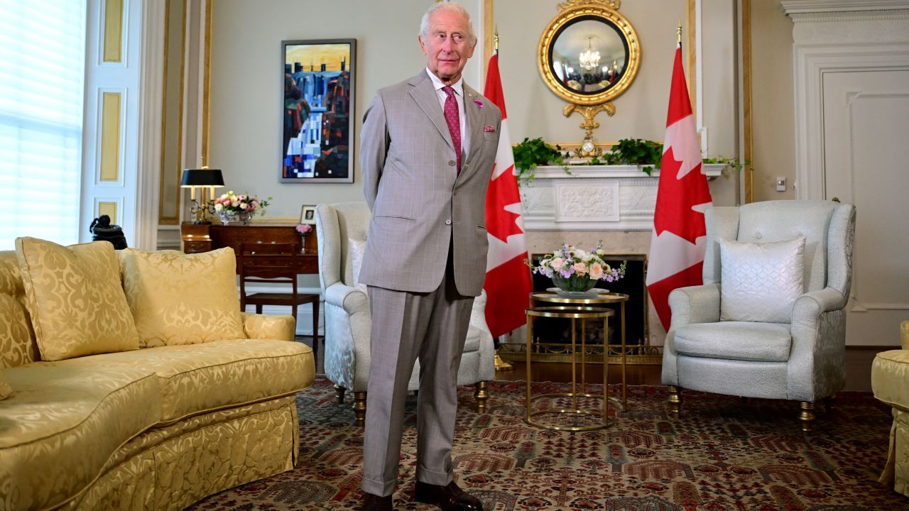 Britain's King Charles III attends audiences with indigenous leaders at the official residence of the Governor General of Canada, Rideau Hall, in Ottawa on May 27, 2025. Britain's King Charles III is heading to Canada for a brief but "impactful" visit, at a time when President Donald Trump is floating the idea of making his northern neighbour the 51st US state.
The 76-year-old monarch, who is also Canada's head of state as part of the Commonwealth, has never publicly commented on the ambitions of the US president, a noted irer of the royal family. (Photo by Victoria JONES / POOL / AFP) (Photo by VICTORIA JONES/POOL/AFP via Getty Images)          