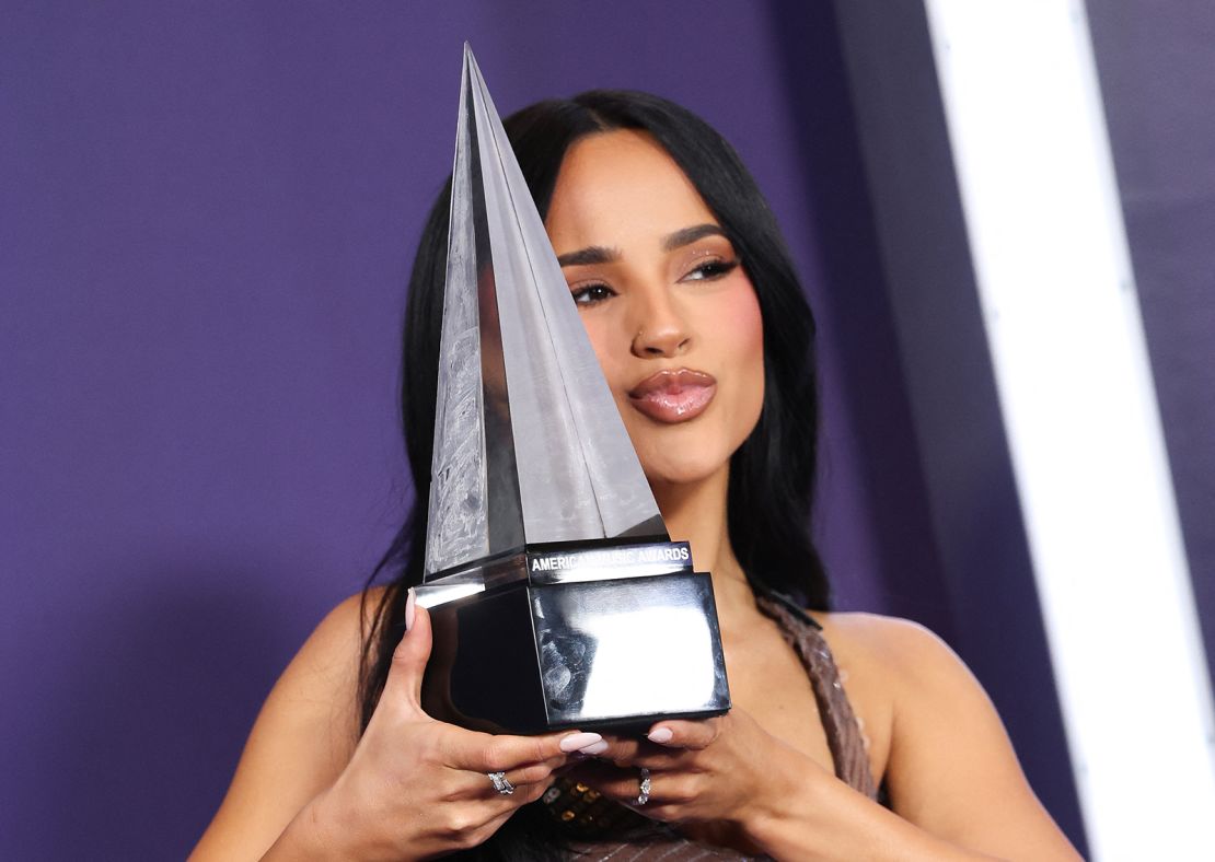 Becky G at the 2025 American Music Awards in Las Vegas.