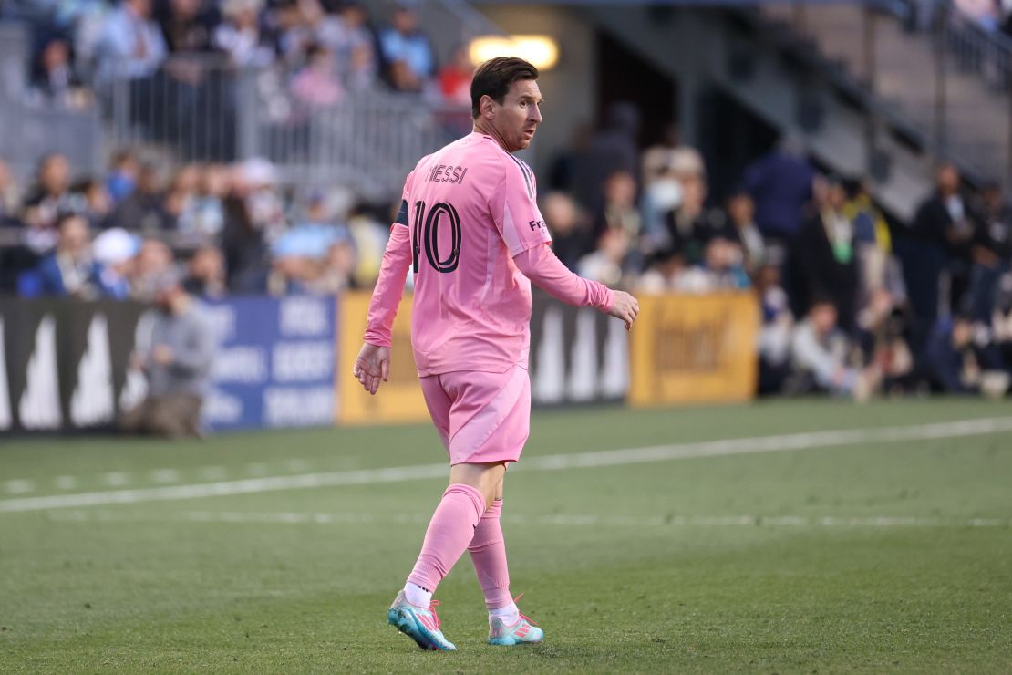 Lionel Messi en el Subaru Park el 24 de mayo de 2025 en Chester, Pensilvania.