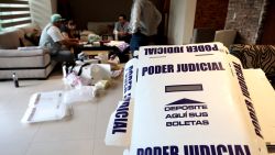 Election trainers of the National Electoral Institute arrange electoral material for the  election of judges and magistrates in Zapopan, Jalisco state, Mexico on May 28, 2025. on June 1, 2025, Mexico is set to become the world's only country to let voters elect all of their judges, sparking sharp disagreement about whether the reforms will diminish or strengthen criminal influence over the courts. (Photo by ULISES RUIZ / AFP) (Photo by ULISES RUIZ/AFP via Getty Images)          