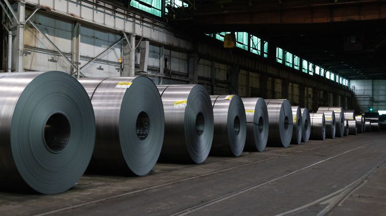 Steel coils at the US Steel Irvin Works facility in West Mifflin, Pennsylvania. Nippon Steel has finalized its deal to purchase the iconic American steelmaker.
