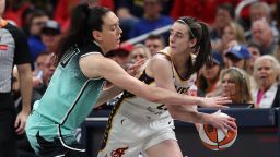 Caitlin Clark (right) has had a big hand in helping the WNBA grow in popularity.