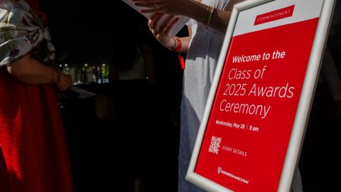 Las ceremonias de graduación comienzan el miércoles en la Escuela de Gobierno Kennedy de Harvard en Cambridge, Massachusetts.
