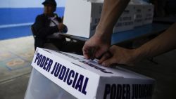 A man casts his vote at a polling station during the world-first Mexican elections for all judges and magistrates in Mexico City on June 1, 2025. Mexico held unprecedented elections Sunday allowing voters to choose their judges, in a country where drug cartels and other vested interests regularly seek to alter the course of justice. (Photo by Rodrigo Oropeza / AFP) (Photo by RODRIGO OROPEZA/AFP via Getty Images)