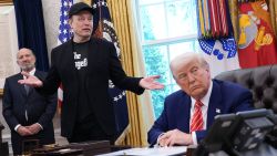 WASHINGTON, DC - MAY 30: Tesla CEO Elon Musk speaks alongside U.S. President Donald Trump to reporters in the Oval Office of the White House on May 30, 2025 in Washington, DC. Musk, who served as an adviser to Trump and led the Department of Government Efficiency, announced he would leave his role in the Trump administration to refocus on his businesses. (Photo by Kevin Dietsch/Getty Images)