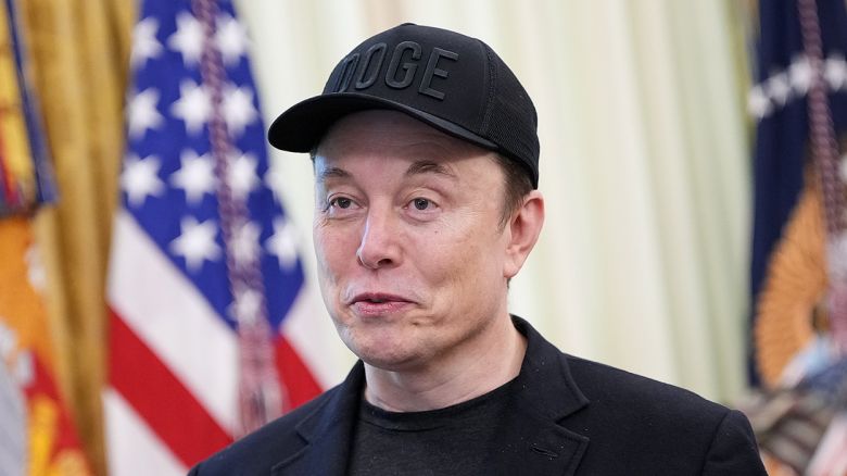 Tesla CEO Elon Musk speaks to reporters alongside President Donald Trump in the Oval Office of the White House in May 2025 in Washington, DC.