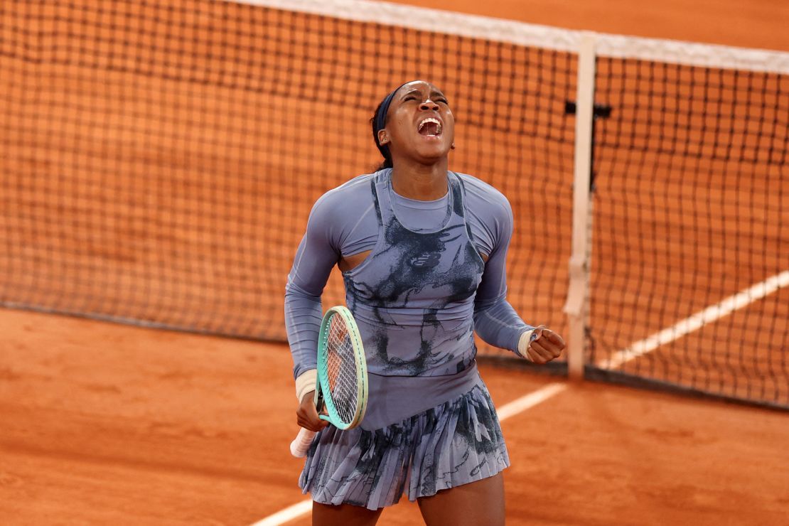 Gauff beat Keys to reach the French Open semifinals.
