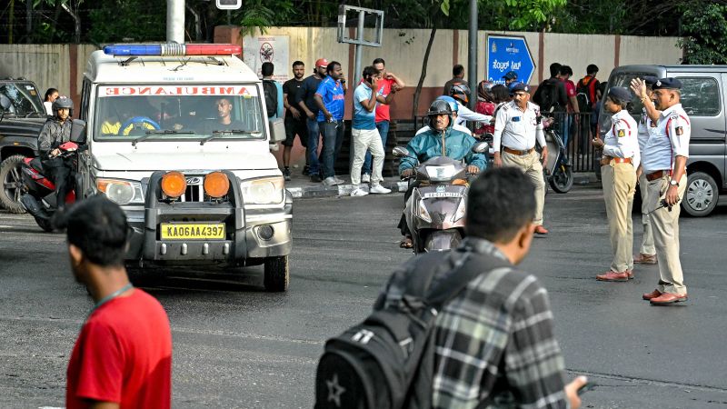 Several feared dead in a crowd crush outside a cricket stadium in India