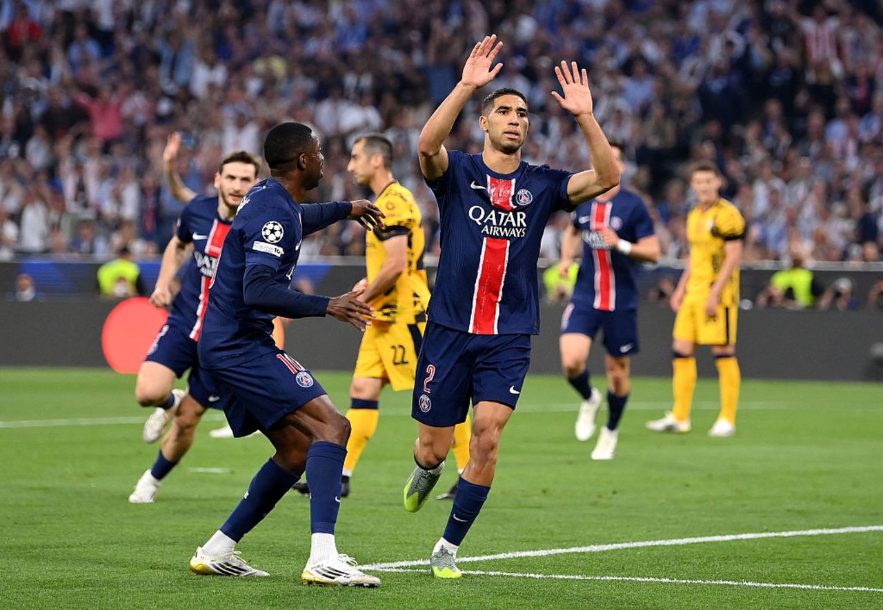 Achraf Hakimi decide no festejar su gol por su pasado en el Inter.