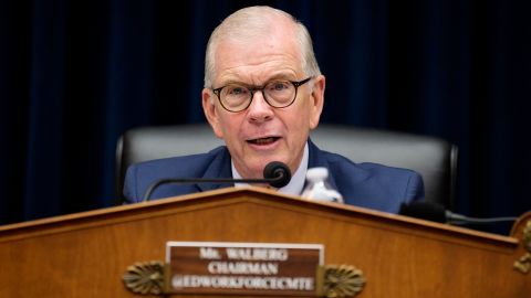 Tim Walberg speaks at a House Committee hearing on Capitol Hill in Washington, DC, on June 5, 2025.