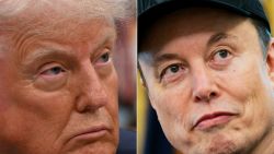 (COMBO) This combination of pictures created on June 5, 2025 shows US President Donald Trump in the Oval Office of the White House, in Washington, DC, on May 5, 2025 and Elon Musk in the Oval Office of the White House in Washington, DC, on May 30, 2025. President Donald Trump said on June 5, 2025, that he asked "crazy" Elon Musk to leave his istration and threatened to take away the tech tycoon's government contracts, as a growing row over the US president's budget bill triggered a bitter public divorce with his top donor. (Photo by Alex Wroblewski and Allison ROBBERT / AFP) (Photo by ALEX WROBLEWSKI,ALLISON ROBBERT/AFP via Getty Images)