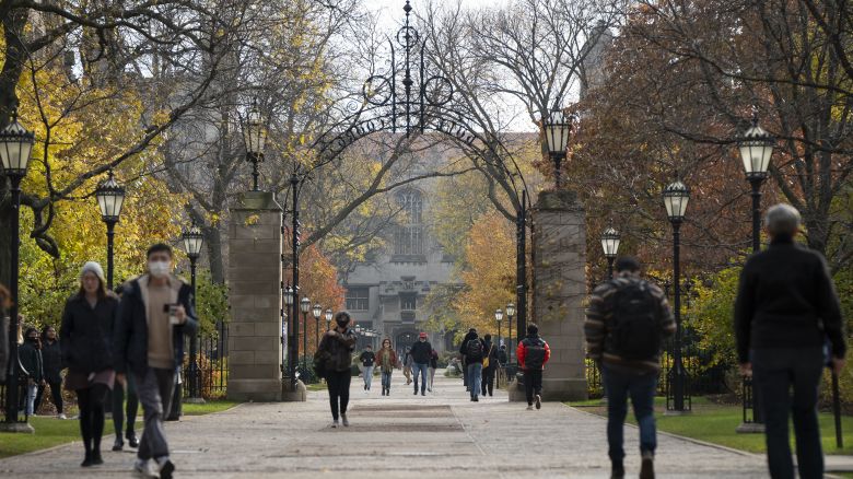 The University of Chicago campus on November 16, 2021.
