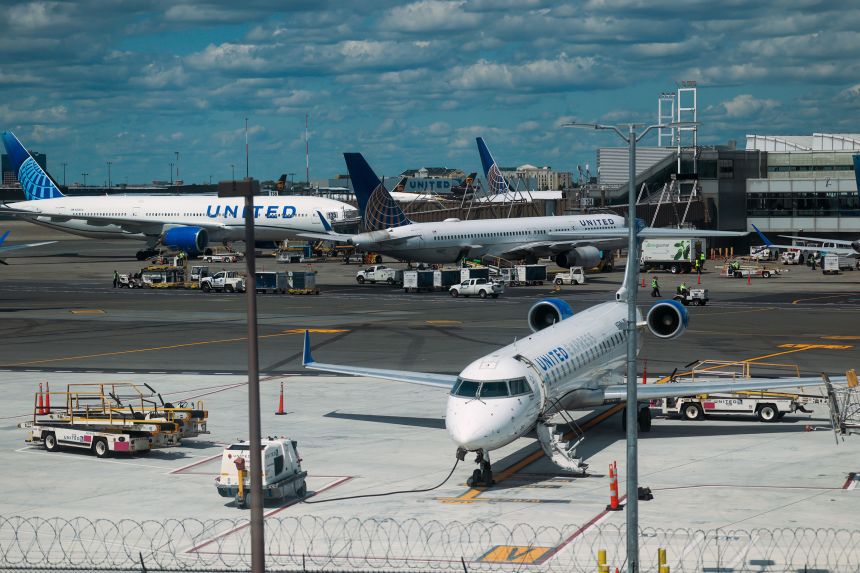 Planes on tarmac