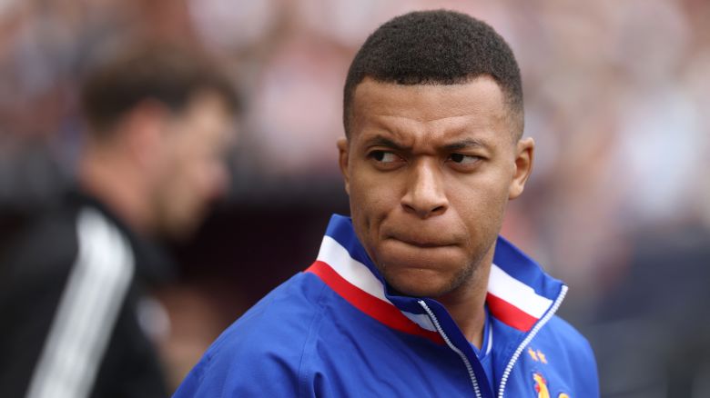 France's forward #10 Kylian Mbappe is pictured prior to the UEFA Nations League third place play-off football match between Germany and France in Stuttgart, southwestern Germany on June 8, 2025. (Photo by FRANCK FIFE / AFP) (Photo by FRANCK FIFE/AFP via Getty Images)          