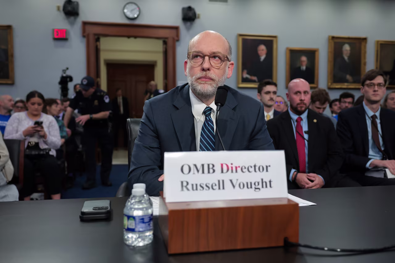 U.S. Office of Management and Budget (OMB) Director Russell Vought testifies before the House Appropriations Committee at the U.S. Capitol on June 4 in Washington, DC.