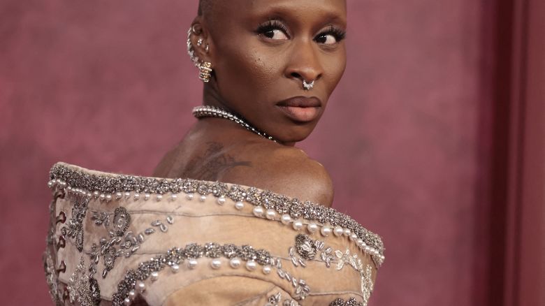 British singer and actress Cynthia Erivo attends the 78th Tony Awards at Radio City Music Hall in New York on June 8, 2025. (Photo by kena betancur / AFP) (Photo by KENA BETANCUR/AFP via Getty Images)          
