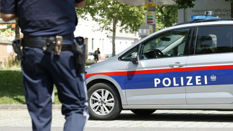 A policeman is seen close to a school where, according to reports, several people died in a shooting, on June 10, 2025 in Graz, southeastern Austria. Several people died in a school shooting, including the attacker, Austrian broadcaster ORF quoted the interior ministry as saying. (Photo by ERWIN SCHERIAU / APA / AFP) / Austria OUT (Photo by ERWIN SCHERIAU/APA/AFP via Getty Images)          