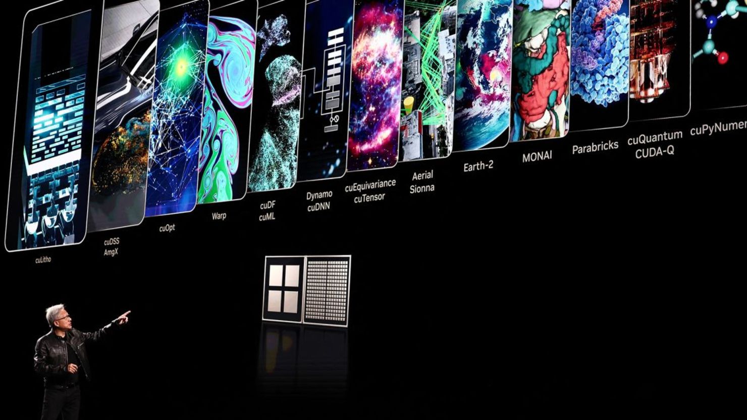 El CEO taiwanés de NVIDIA, Jensen Huang, habla durante una conferencia en el marco de la novena edición de la feria de innovación y startups tecnológicas Vivatech, en el Dome de Paris del recinto ferial Porte de Versailles de París, el 11 de junio de 2025.