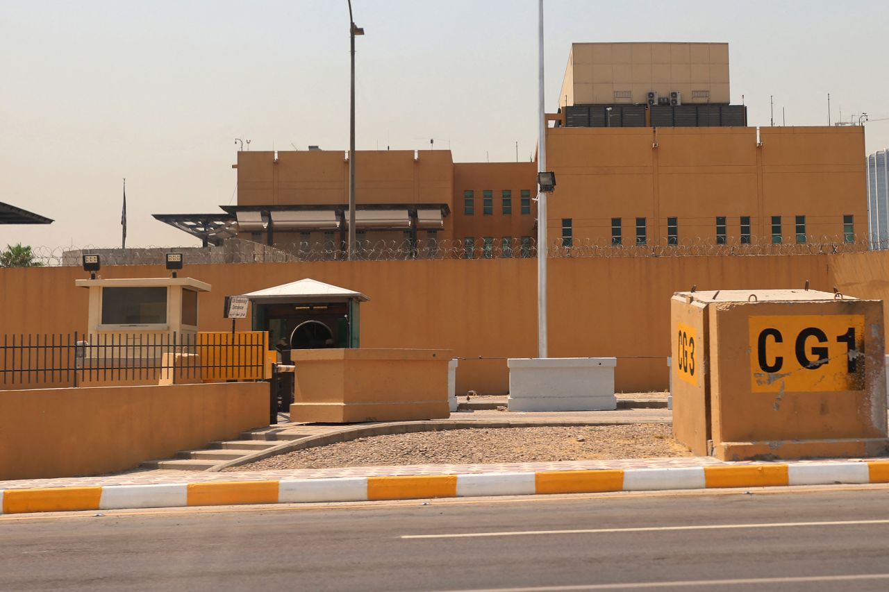 The US embassy building in Baghdad, Iraq on June 12.