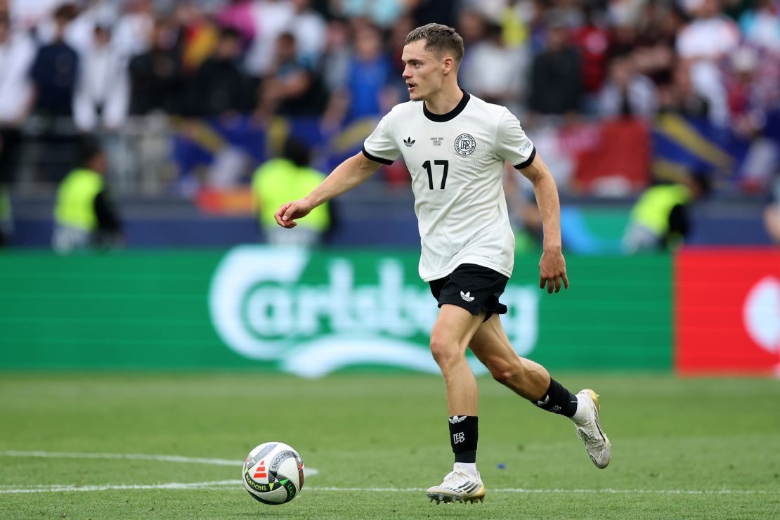 Wirtz dribbles during the recent Nations League match between Germany and France.