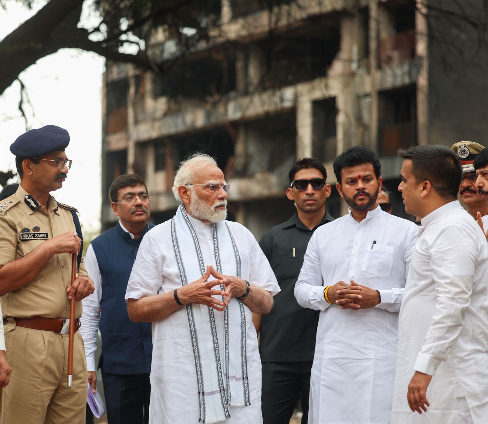 Indian Prime Minister Narendra Modi visits the crash site on Friday.