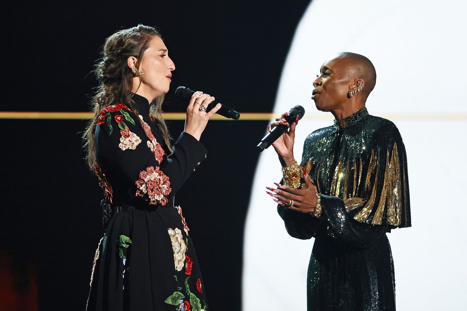 Sara Bareilles and Cynthia Erivo perform during the In Memoriam segment.