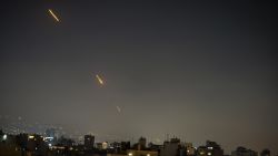 Iranian missiles face off Israeli interceptive missiles over Beirut, Lebanon, on June 13, 2025. (Photo by Nael Chahine / Middle East Images via AFP) (Photo by NAEL CHAHINE/Middle East Images/AFP via Getty Images)          