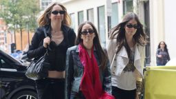 LONDON, ENGLAND - JUNE 10: Este Haim, Alana Haim and Danielle Haim arriving at BBC Radio One on June 10, 2025 in London, England. (Photo by Neil Mockford/GC Images)