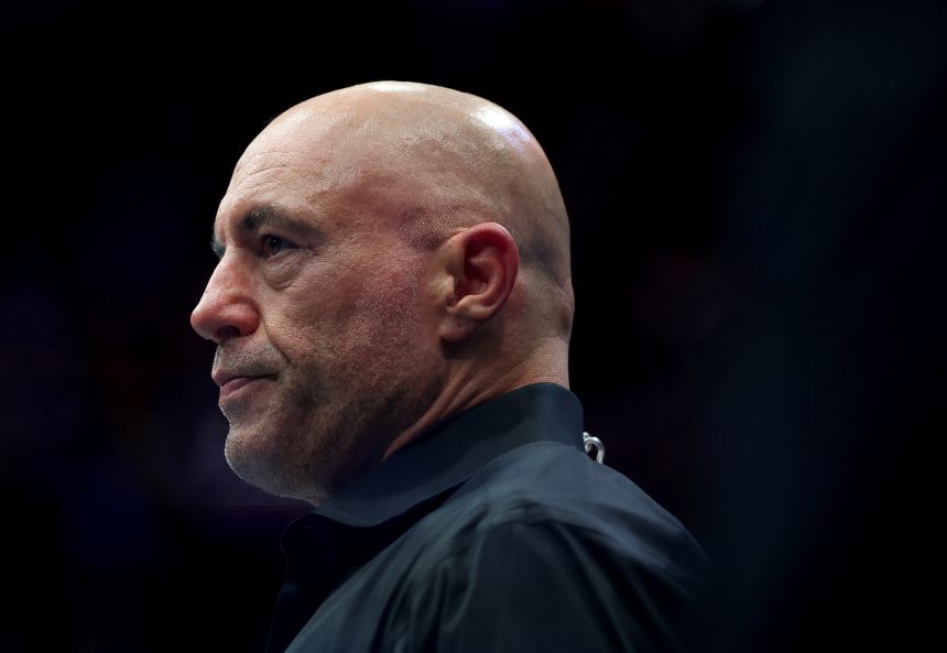 Joe Rogan looks on during UFC 316 at the Prudential Center on June 07, 2025 in Newark, New Jersey.
