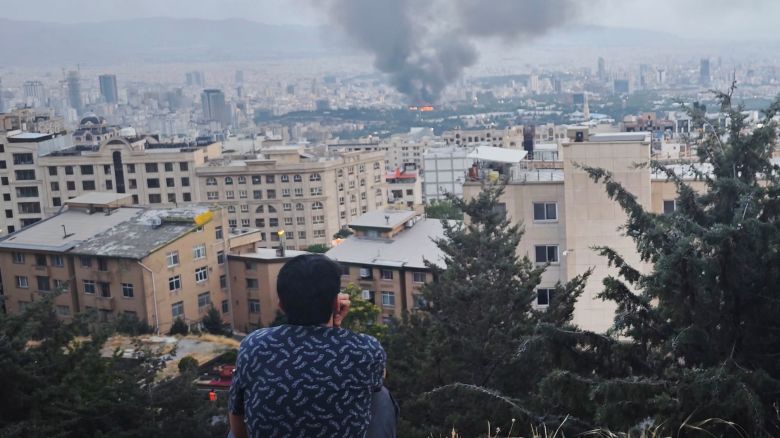 TEHRAN, IRAN - JUNE 16: Smoke rises after a reported Israeli strike on a building used by Islamic Republic of Iran News Network, part of Iran's state TV broadcaster, on June 16, 2025 in Tehran, Iran. Over recent days, Iran has been hit by a series of Israeli airstrikes targeting military and nuclear sites, as well as top military officials, prompting Iran to launch a counterattack. (Photo by Stringer/Getty Images)