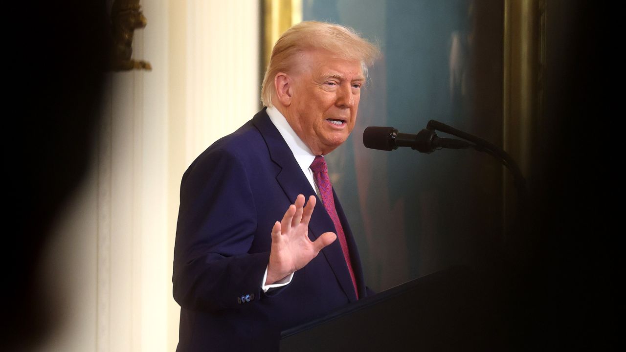 U.S. President Donald Trump delivers remarks before signing a series of bills related to California’s vehicle emissions standards on June 12.