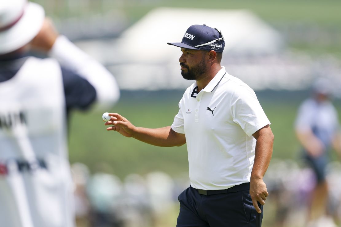 JJ Spaun topped the leaderboard for most of the day after carding an early 4-under par.