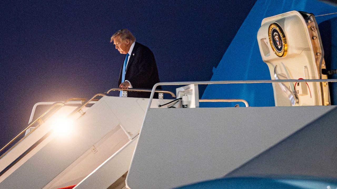 US President Donald Trump will be arriving from Air Force 1 after arriving at a joint base in Andrews, Maryland on Tuesday.