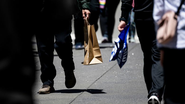 Shoppers in San Francisco. Consumers have been more cautious spenders lately.