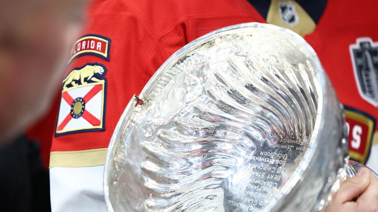 The Stanley Cup sustained a crack and a dent in the Florida Panthers' title celebrations.