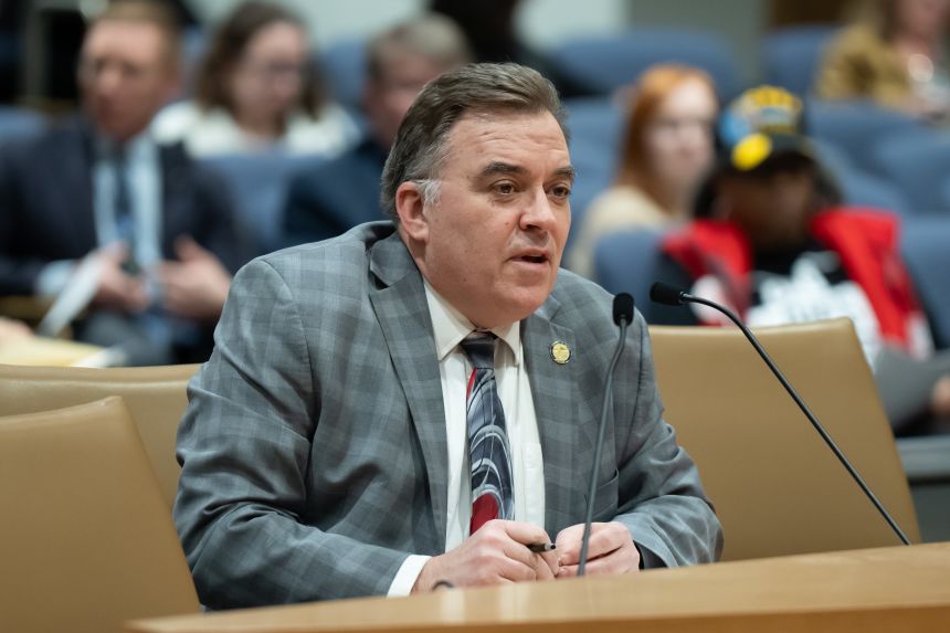 State Sen. John Hoffman at a Minnesota Senate Human Services Committee hearing on March 6, 2024.