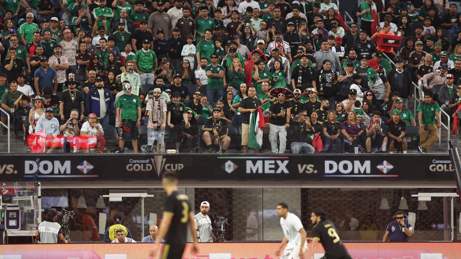 Mexico's game against the Dominican Republic on Saturday saw almost 10,000 fewer fans in attendance than the team's average at SoFi Stadium over the last year.
