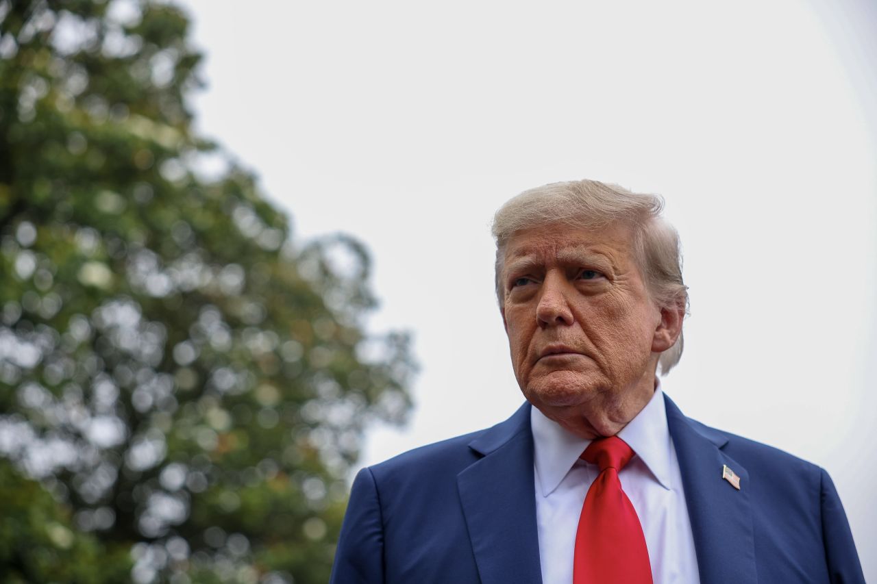 Donald Trump talks to the media at the White House in Washington, D.C., on June 15.