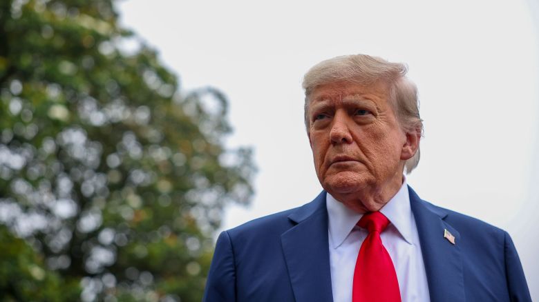 WASHINGTON, DC - JUNE 15: U.S. President Donald Trump stops and talks to the media before he boards Marine One on the South Lawn at the White House on June 15, 2025 in Washington, DC. The President will attend the annual meeting of the Group of 7 nations, Britain, Canada, France, Germany, Italy, Japan and the United States are taking place in the Canadian Rocky Mountains in Alberta, and will run until late Tuesday. (Photo by Tasos Katopodis/Getty Images)