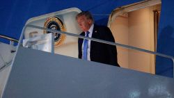 JOINT BASE ANDREWS, MARYLAND - JUNE 17: U.S. President Donald Trump steps off of Air Force One after arriving back at Joint Base Andrews on June 17, 2025 on Joint Base Andrews, Maryland. Trump said he left the G7 Leaders' Summit a day early to return to Washington to try to deal with the conflict between Israel and Iran. (Photo by Chip Somodevilla/Getty Images)