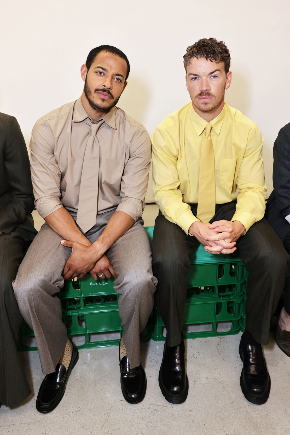 Actors Daryl McCormack and Will Poulter attend the Paul Smith show.