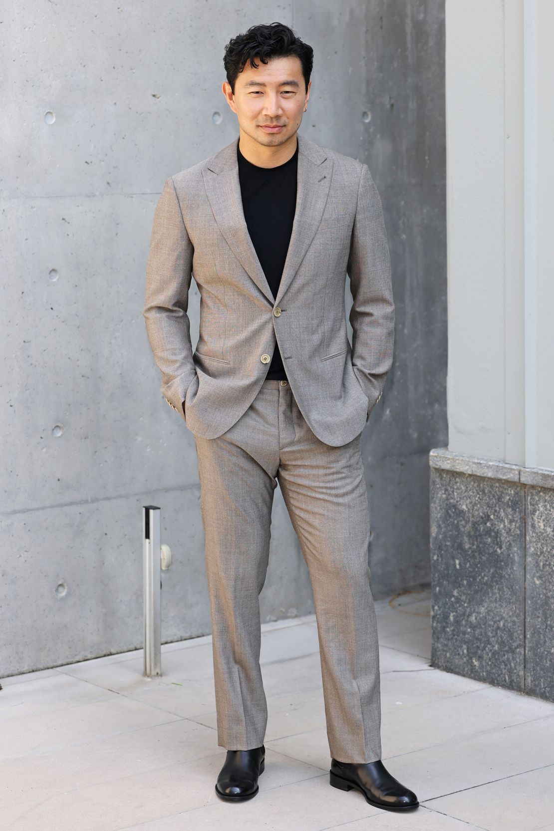 Simu Liu at the Giorgio Armani show.
