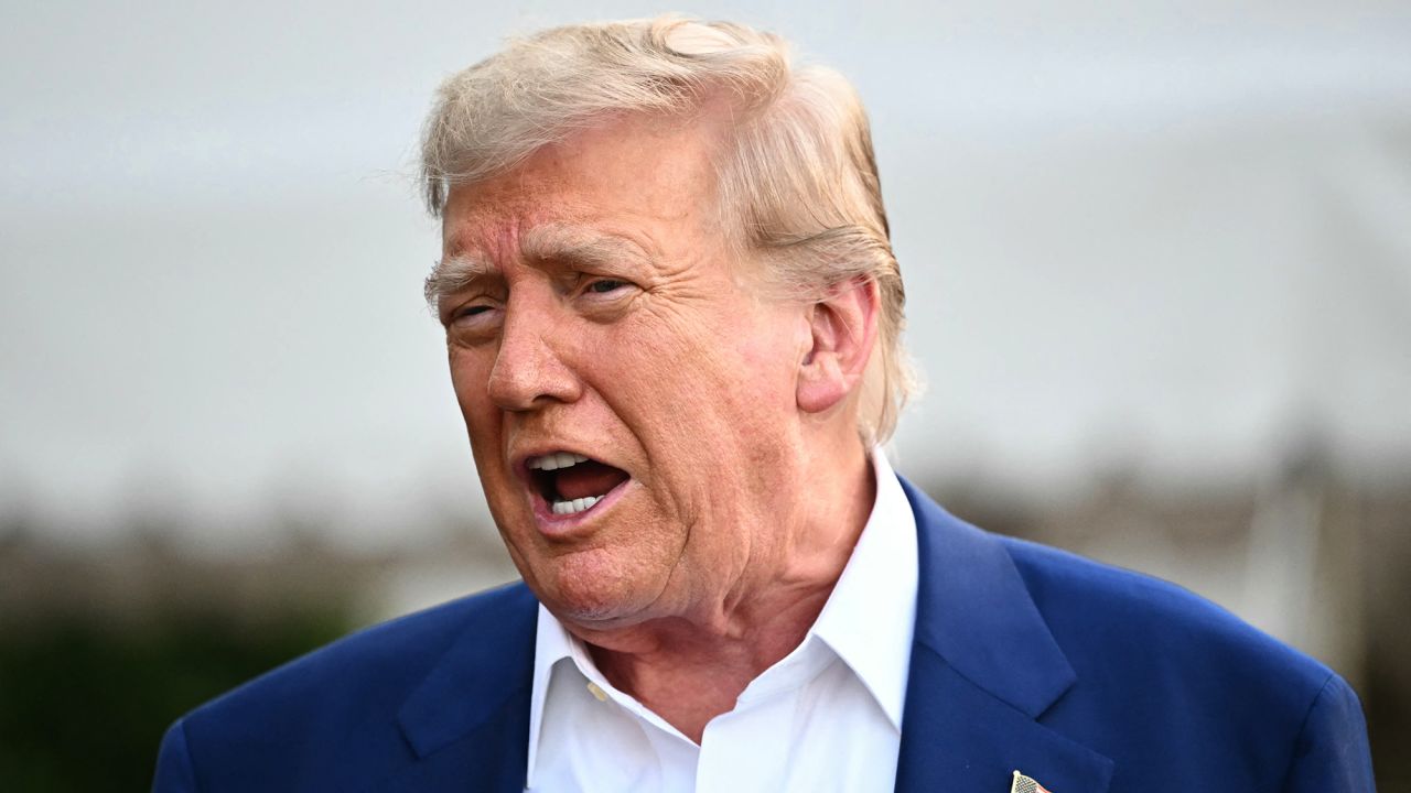 US President Donald Trump speaks to the press before boarding Marine One from the South Lawn of the White House in Washington, DC on June 24, 2025, to attend the NATO's Heads of State and Government summit in The Hague. (Photo by Mandel NGAN / AFP) (Photo by MANDEL NGAN/AFP via Getty Images)