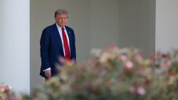 President Donald Trump walks out of the Oval Office and views the Rose Garden construction before boarding Marine One on the South Lawn of the White House on June 20, 2025 in Washington, DC. Trump is traveling to Bedminster, New Jersey.