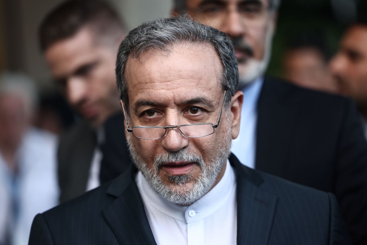 Iran's Foreign Minister Abbas Araghchi following a meeting with the E3 group of European ministers in Geneva, Switzerland, on Friday.