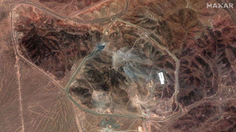 Maxar's high-resolution satellite imagery reveals an overview of the Fordow fuel enrichment facility following the June 23rd airstrikes. Craters are seen at several locations near tunnel entrances and along access roads to the underground complex on June 24, 2025.
