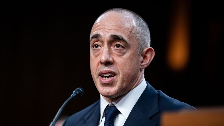 Emil Bove, US circuit judge for the third circuit nominee for US President Donald Trump, speaks during a Senate Judiciary Committee hearing in Washington, DC, US, on Wednesday, June 25, 2025.